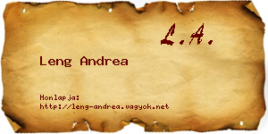 Leng Andrea névjegykártya